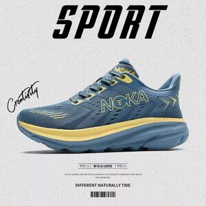 NEW NOKA Ice Silk Men's Sports Shoes Blue/Yellow Size 7 fits like a 6.5